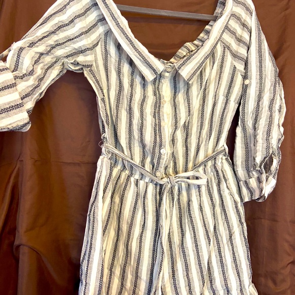 Pants - Off shoulder romper